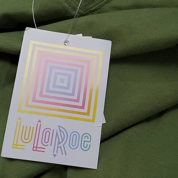 LulaRoe Small Devon Green Top, NWT - Picture 5 of 8